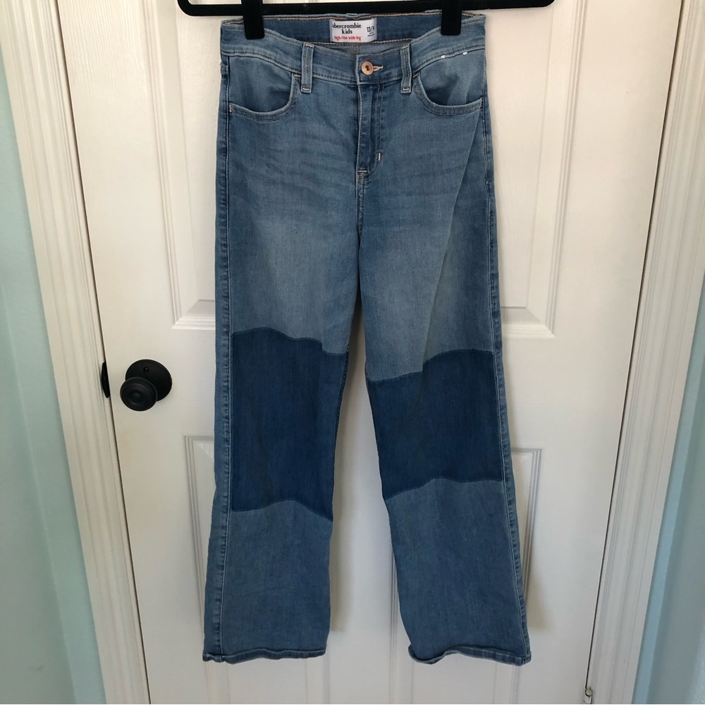 Abercrombie Kids High Rise Wide Leg Jeans